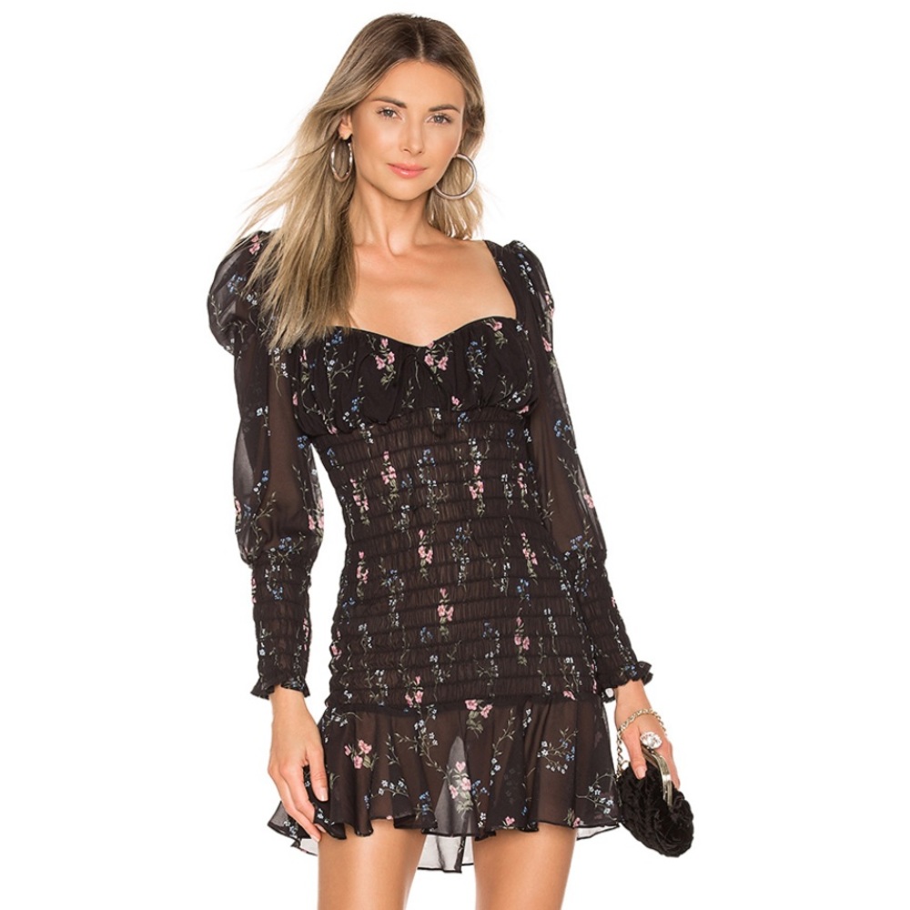 XS For Love and Lemons Dixon Mini Dress - Picture 1 of 9